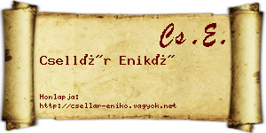 Csellár Enikő névjegykártya